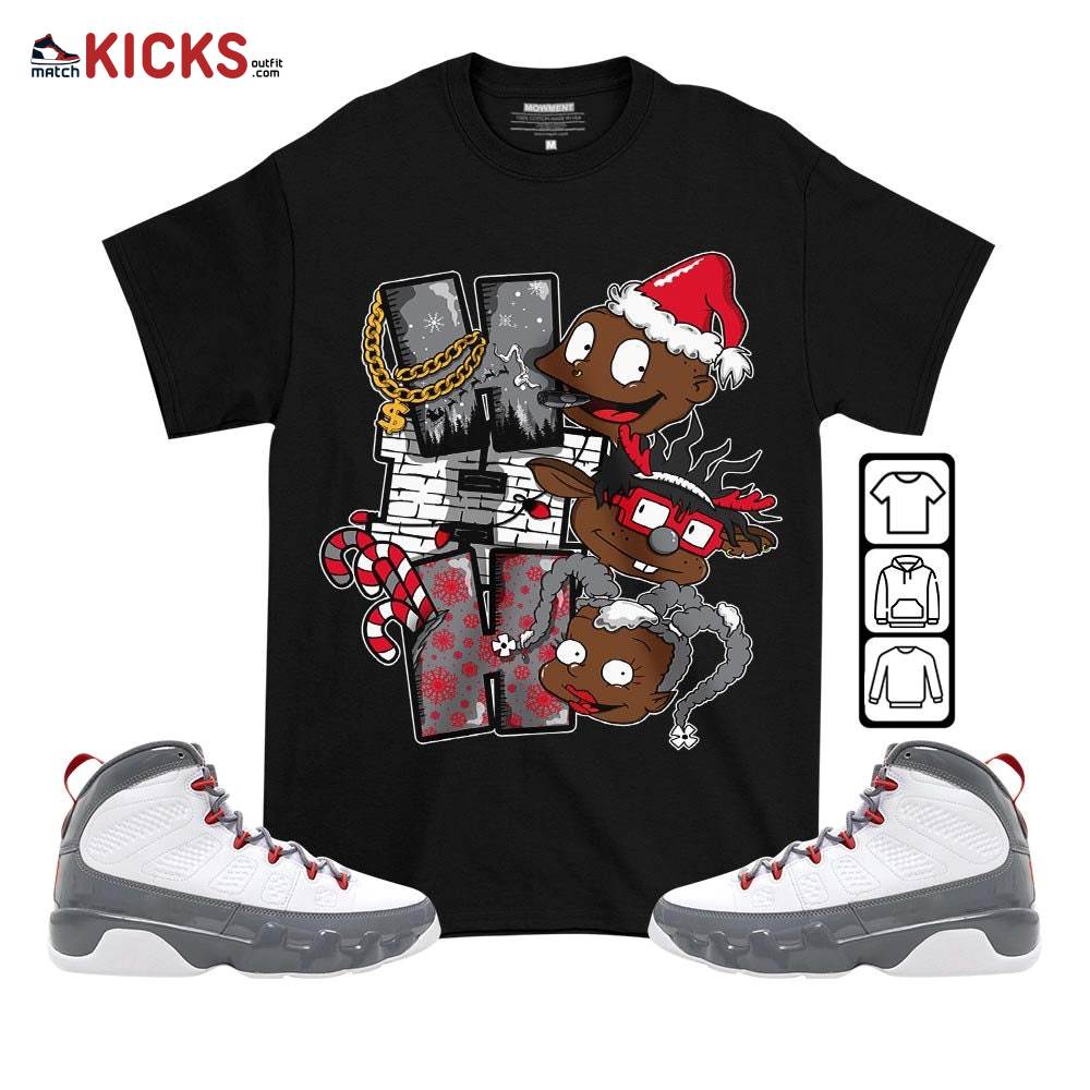 HoHoHo Rugrats Christmas Sneaker Shirt Match Fire Red 9s, Jordan 9 Retro Fire Red MKO T-Shirt HoHoHo Rugrats Christmas Sneaker Shirt Match Fire Red 9s, Jordan 9 Retro Fire Red MKO T-Shirt