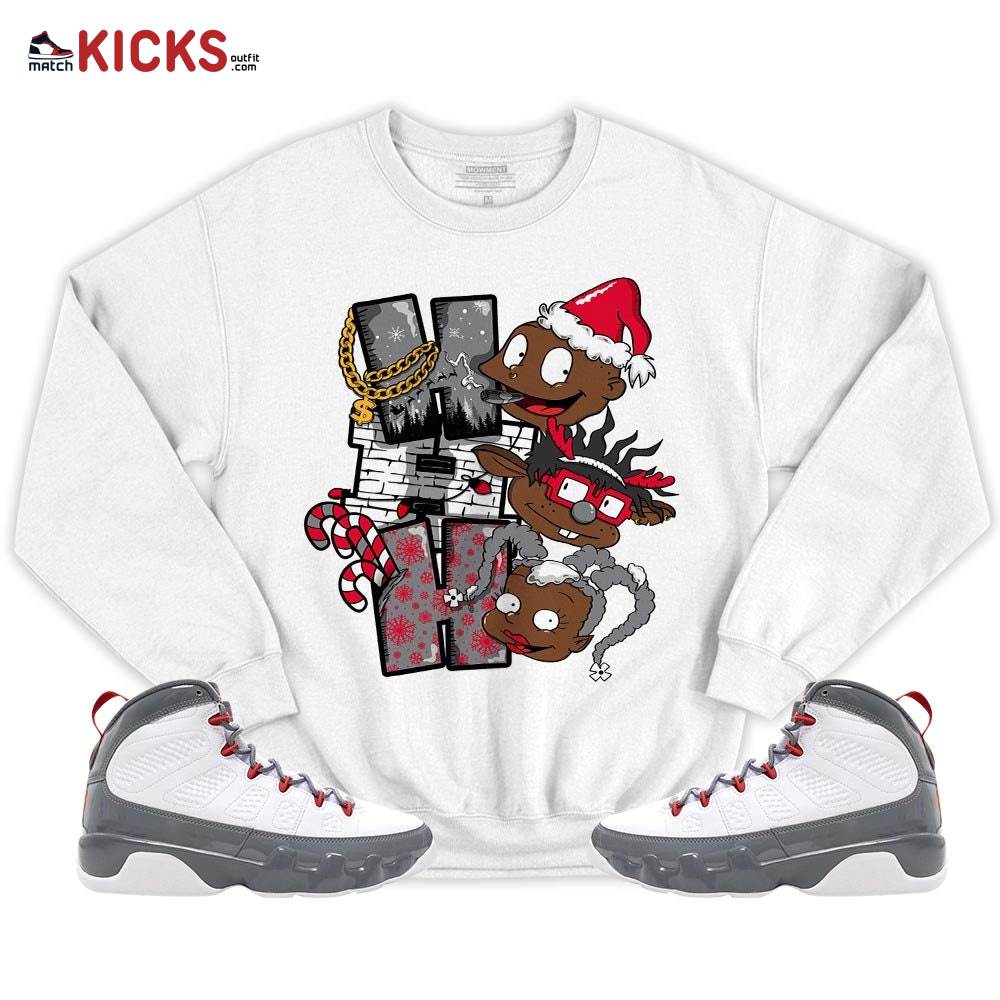 HoHoHo Rugrats Christmas Sneaker Shirt Match Fire Red 9s, Jordan 9 Retro Fire Red MKO T-Shirt HoHoHo Rugrats Christmas Sneaker Shirt Match Fire Red 9s, Jordan 9 Retro Fire Red MKO T-Shirt
