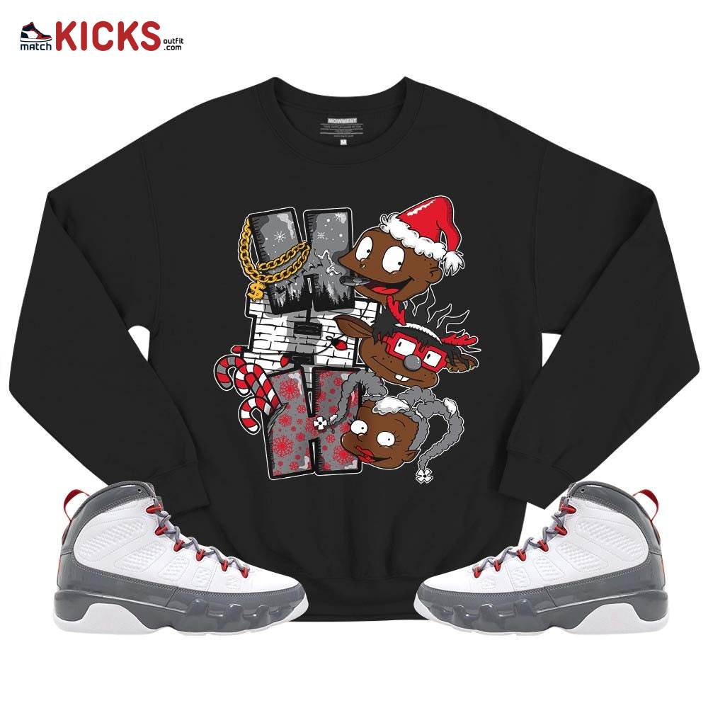 HoHoHo Rugrats Christmas Sneaker Shirt Match Fire Red 9s, Jordan 9 Retro Fire Red MKO T-Shirt HoHoHo Rugrats Christmas Sneaker Shirt Match Fire Red 9s, Jordan 9 Retro Fire Red MKO T-Shirt