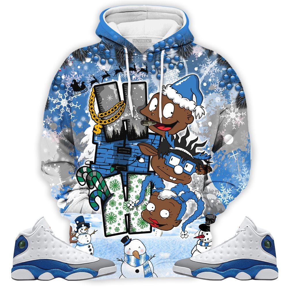 Hohoho Rugrats Christmas Sneaker Shirt Match French Blue 13S, Jordan 13 French Blue Hoodie Sweatshirt Tee All Over Print MKO Shirt Hohoho Rugrats Christmas Sneaker Shirt Match French Blue 13S, Jordan 13 French Blue Hoodie Sweatshirt Tee All Over Print MKO Shirt