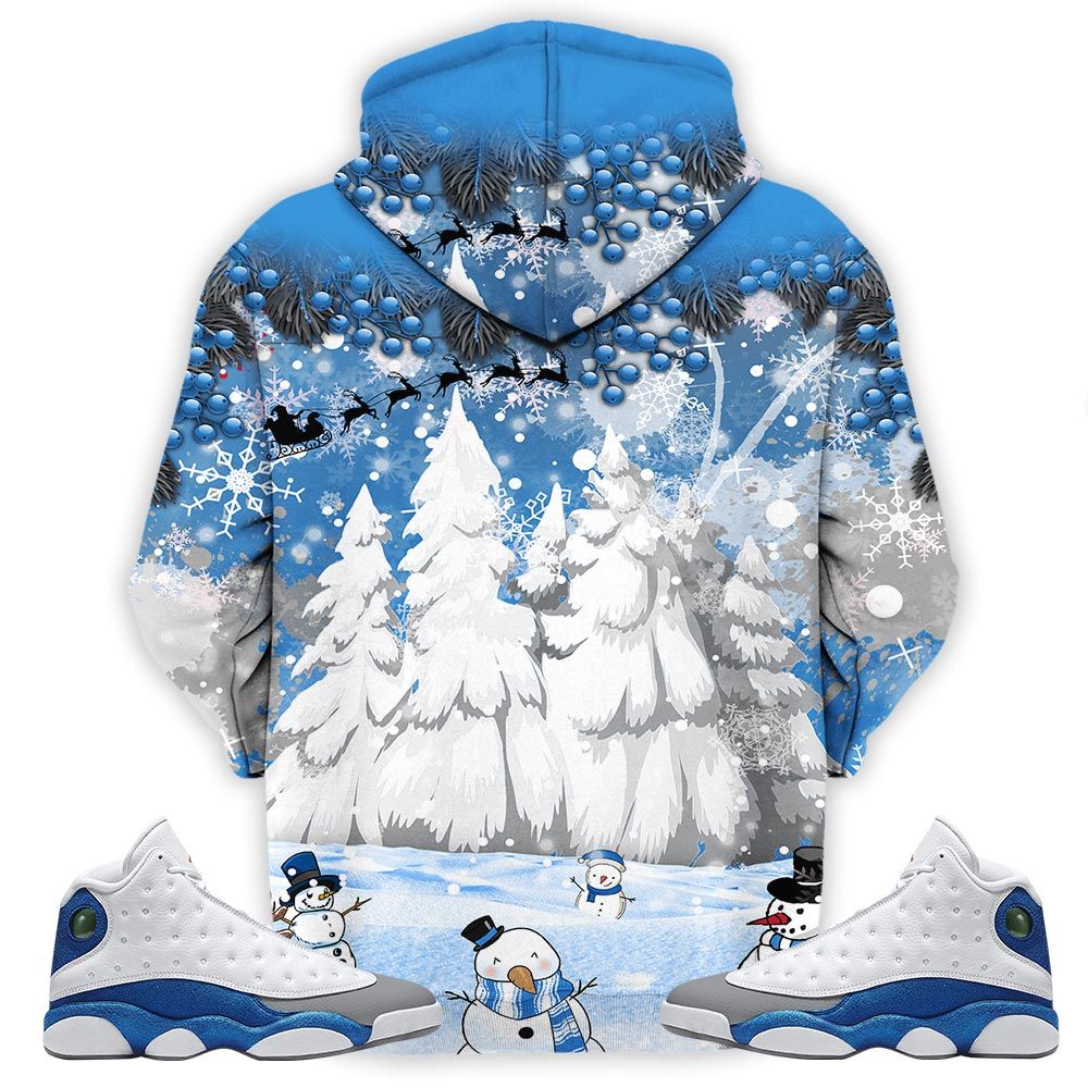 Hohoho Rugrats Christmas Sneaker Shirt Match French Blue 13S, Jordan 13 French Blue Hoodie Sweatshirt Tee All Over Print MKO Shirt