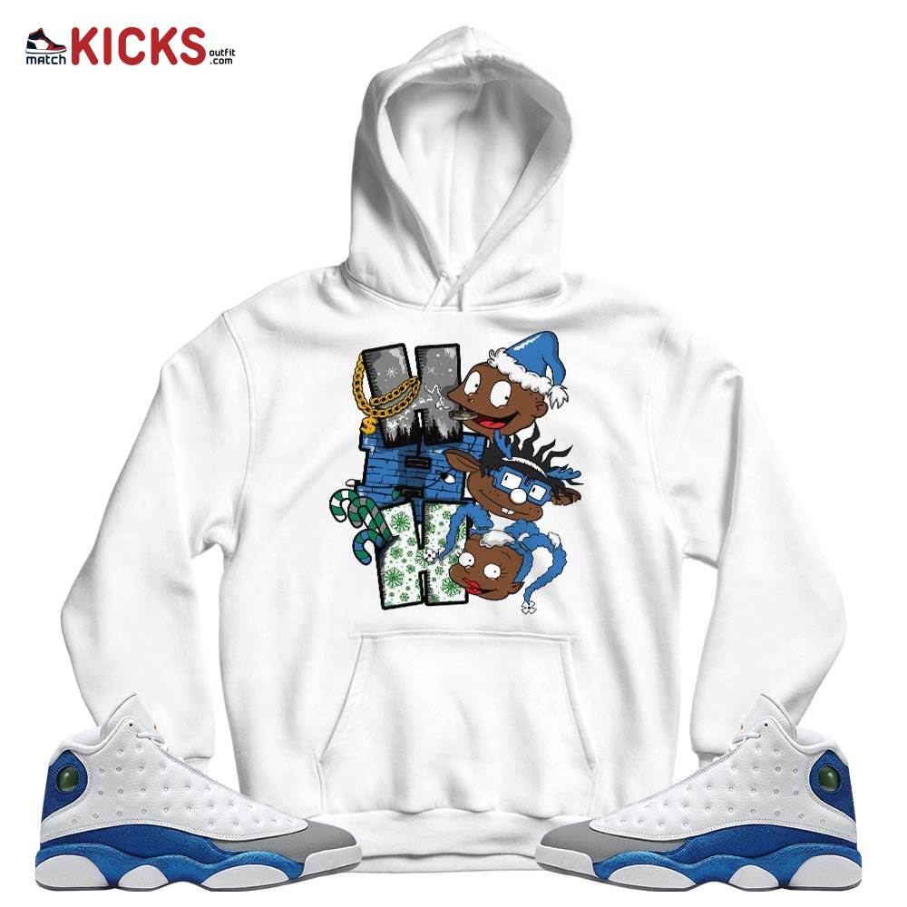 HoHoHo Rugrats Christmas Sneaker Shirt Match French Blue 13s, Jordan 13 French Blue MKO T-Shirt HoHoHo Rugrats Christmas Sneaker Shirt Match French Blue 13s, Jordan 13 French Blue MKO T-Shirt