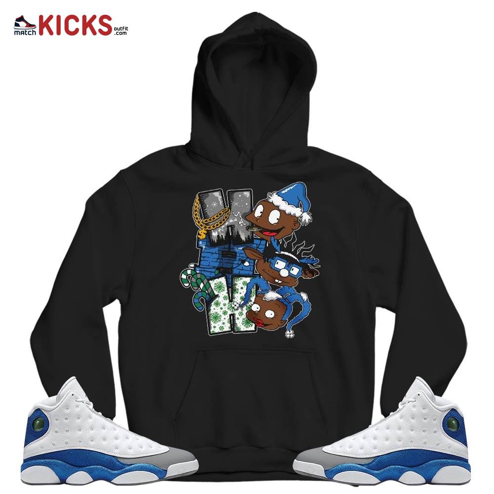 HoHoHo Rugrats Christmas Sneaker Shirt Match French Blue 13s, Jordan 13 French Blue MKO T-Shirt HoHoHo Rugrats Christmas Sneaker Shirt Match French Blue 13s, Jordan 13 French Blue MKO T-Shirt