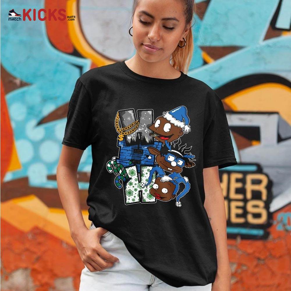 HoHoHo Rugrats Christmas Sneaker Shirt Match French Blue 13s, Jordan 13 French Blue MKO T-Shirt HoHoHo Rugrats Christmas Sneaker Shirt Match French Blue 13s, Jordan 13 French Blue MKO T-Shirt
