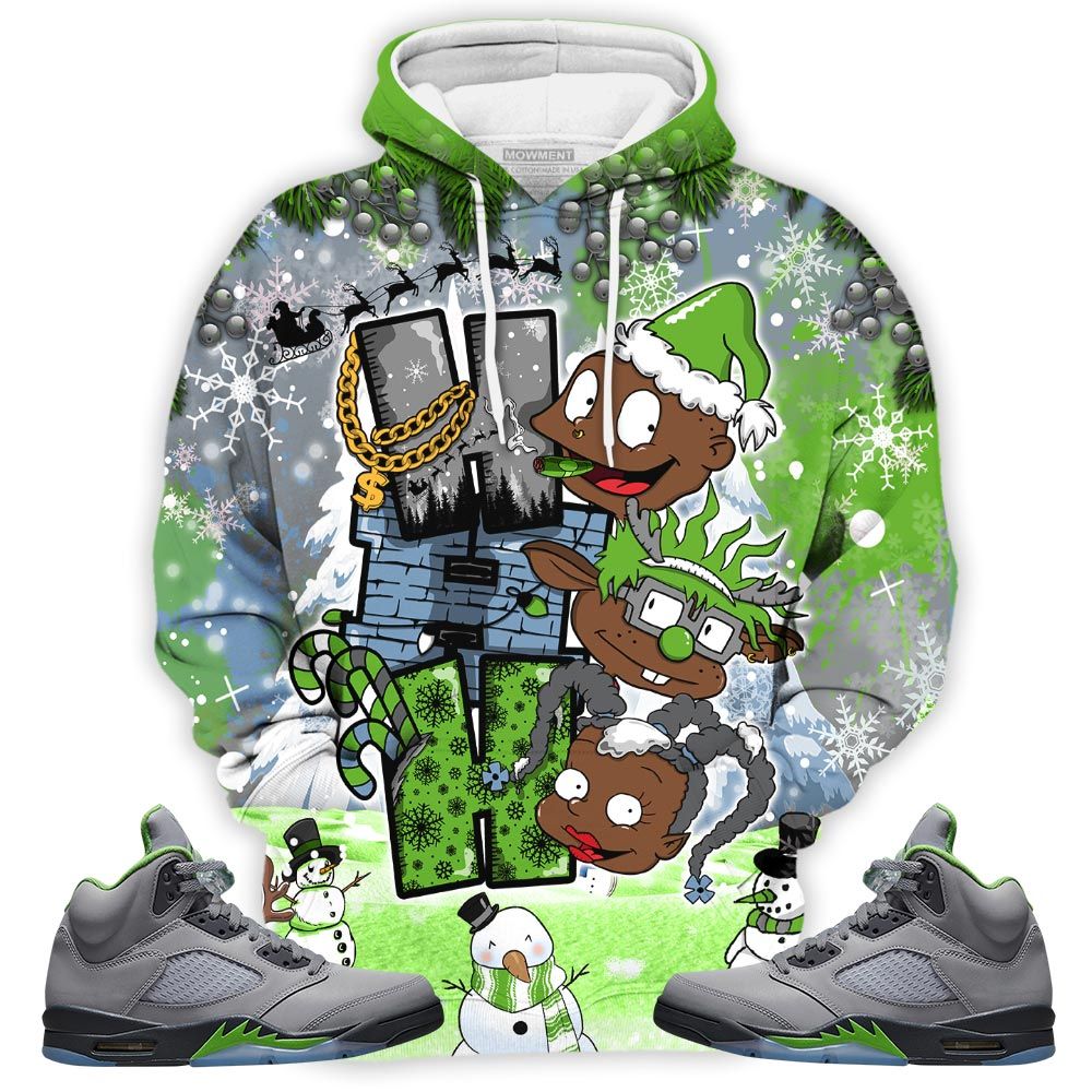 Hohoho Rugrats Christmas Sneaker Shirt Match Green Bean 5S, Jordan 5 Retro Green Bean Hoodie Sweatshirt Tee All Over Print MKO Shirt Hohoho Rugrats Christmas Sneaker Shirt Match Green Bean 5S, Jordan 5 Retro Green Bean Hoodie Sweatshirt Tee All Over Print MKO Shirt