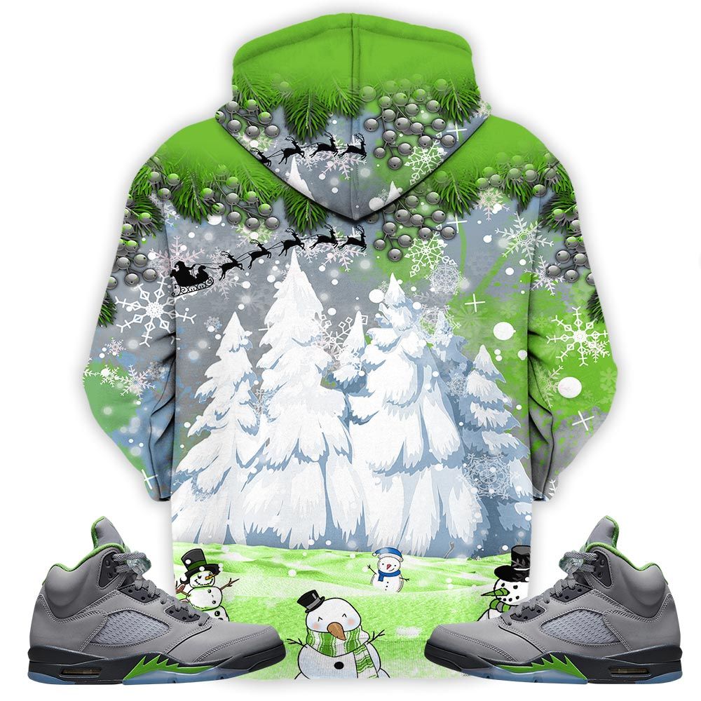 Hohoho Rugrats Christmas Sneaker Shirt Match Green Bean 5S, Jordan 5 Retro Green Bean Hoodie Sweatshirt Tee All Over Print MKO Shirt