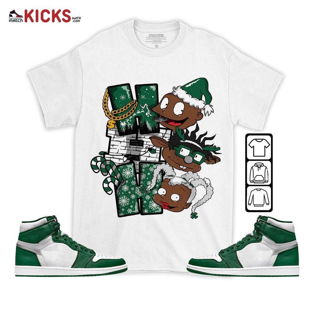 HoHoHo Rugrats Christmas Sneaker Shirt Match High Gorge Green 1s, Jordan 1 Retro High Gorge Green MKO T-Shirt HoHoHo Rugrats Christmas Sneaker Shirt Match High Gorge Green 1s, Jordan 1 Retro High Gorge Green MKO T-Shirt