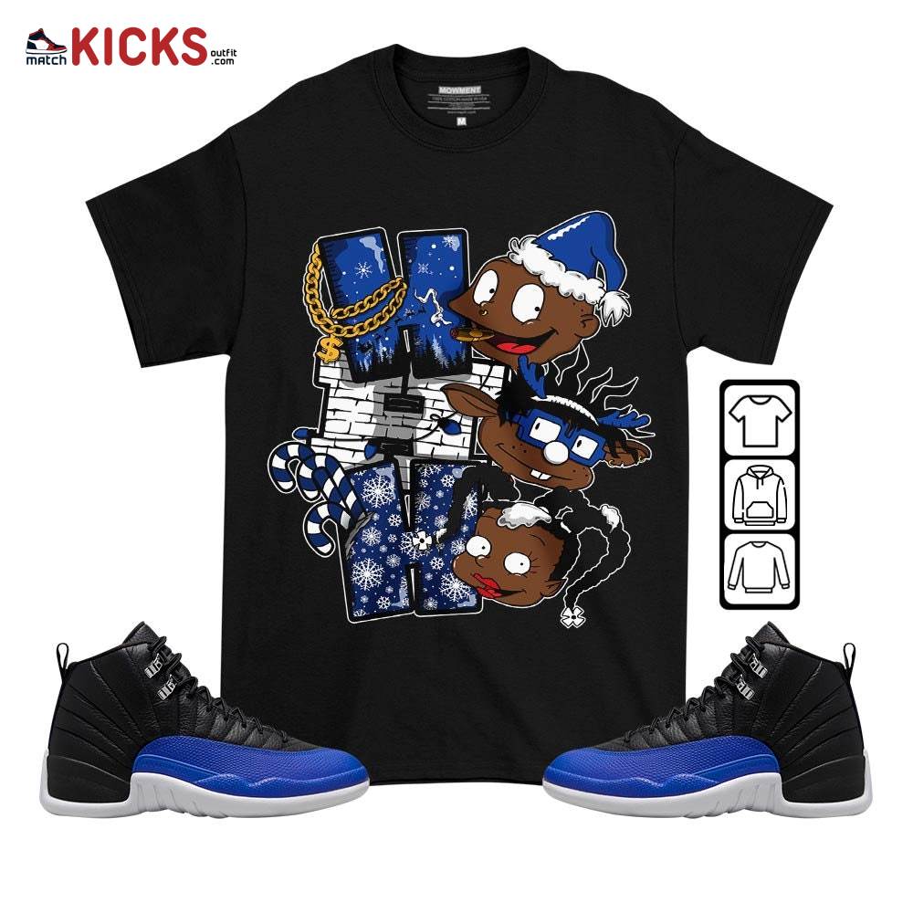 HoHoHo Rugrats Christmas Sneaker Shirt Match Hyper Royal 12s, Jordan 12 Hyper Royal MKO T-Shirt