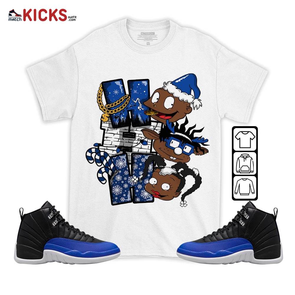HoHoHo Rugrats Christmas Sneaker Shirt Match Hyper Royal 12s, Jordan 12 Hyper Royal MKO T-Shirt