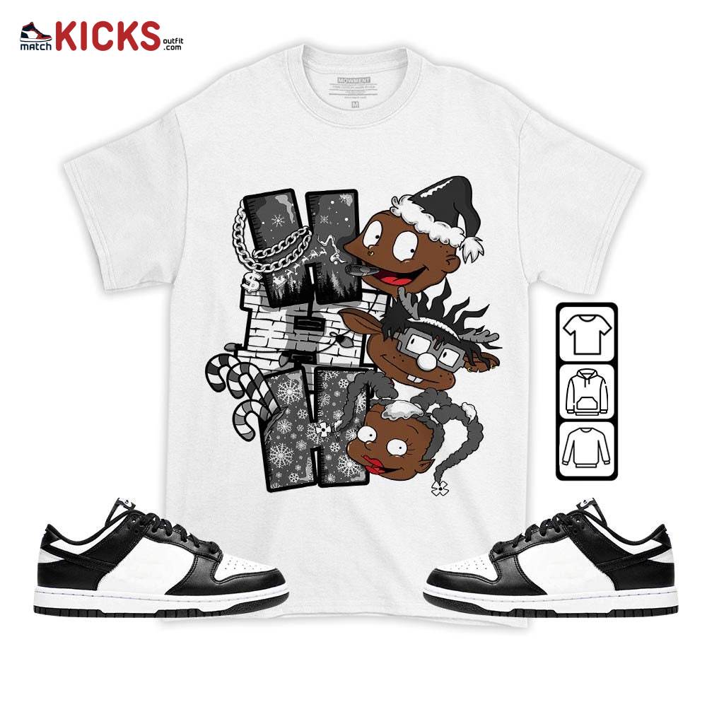 HoHoHo Rugrats Christmas Sneaker Shirt Match Low Panda Black White, Dunk Low Panda 2022 MKO T-Shirt HoHoHo Rugrats Christmas Sneaker Shirt Match Low Panda Black White, Dunk Low Panda 2022 MKO T-Shirt