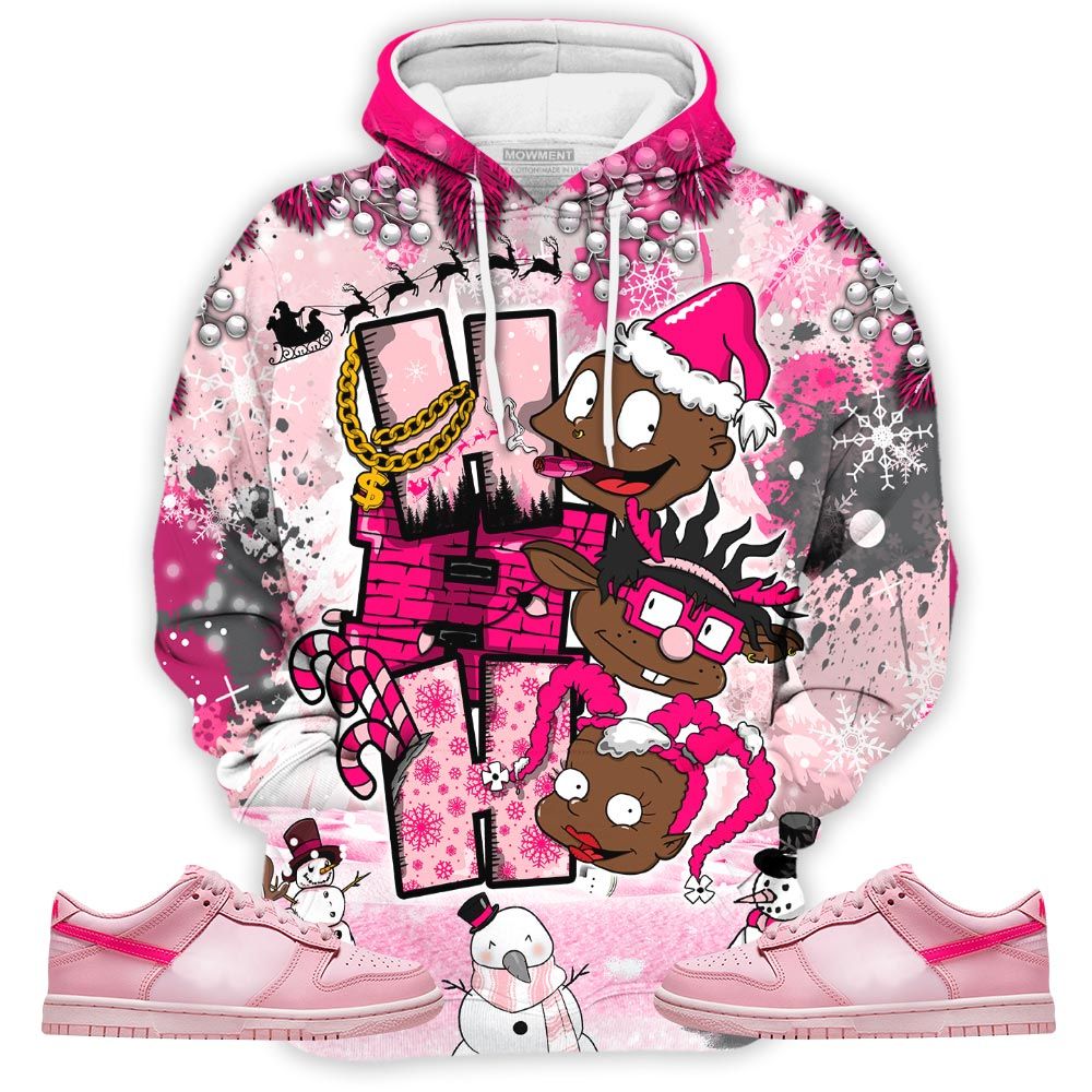 Hohoho Rugrats Christmas Sneaker Shirt Match Low Triple Pink, Dunk Low Triple Pink Hoodie Sweatshirt Tee All Over Print MKO Shirt