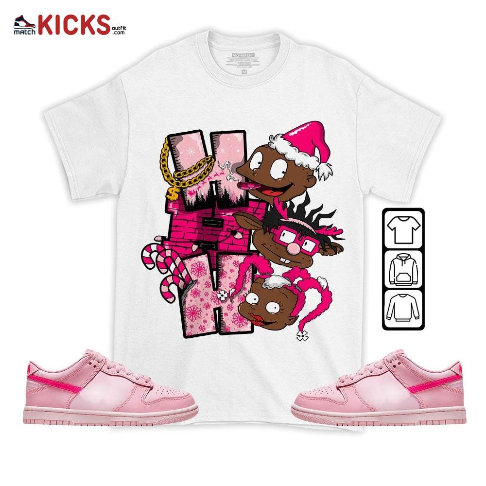 HoHoHo Rugrats Christmas Sneaker Shirt Match Low Triple Pink, Dunk Low Triple Pink MKO T-Shirt