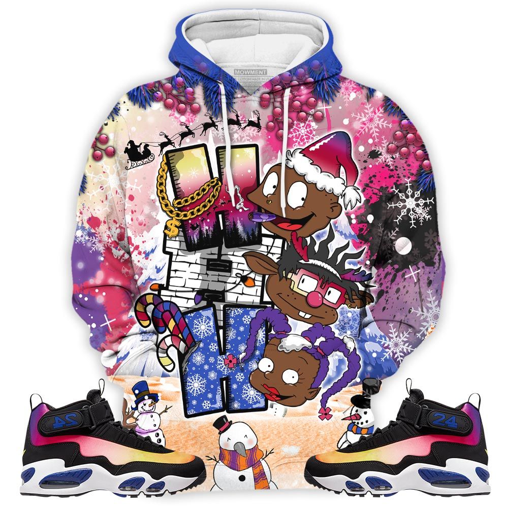 Hohoho Rugrats Christmas Sneaker Shirt Match Max 1 Los Angeles, Air Griffey Max 1 Los Angeles Hoodie Sweatshirt Tee All Over Print MKO Shirt