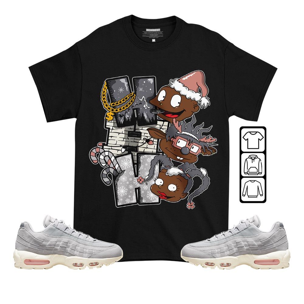 HoHoHo Rugrats Christmas Sneaker Shirt Match Max Grey Fog 95s, Air Max 95 Grey Fog MKO T-Shirt HoHoHo Rugrats Christmas Sneaker Shirt Match Max Grey Fog 95s, Air Max 95 Grey Fog MKO T-Shirt