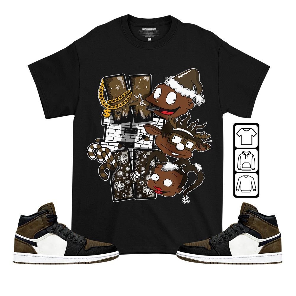 HoHoHo Rugrats Christmas Sneaker Shirt Match Mid SE Olive Toe 1s, Jordan 1 Mid SE Olive Toe MKO T-Shirt HoHoHo Rugrats Christmas Sneaker Shirt Match Mid SE Olive Toe 1s, Jordan 1 Mid SE Olive Toe MKO T-Shirt