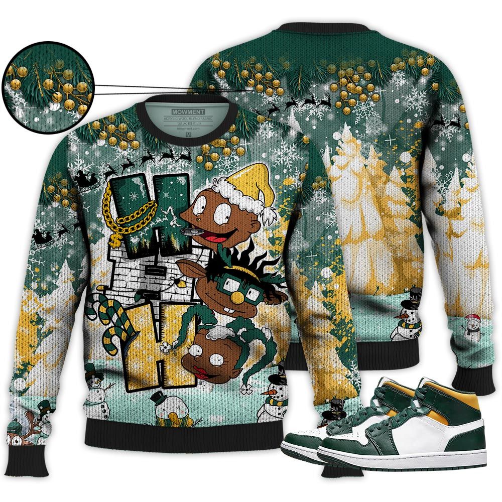 Hohoho Rugrats Christmas Sneaker Shirt Match Mid Sonics 1S, Jordan 1 Mid Sonics Noble Green Pollen Hoodie Sweatshirt Tee All Over Print MKO Shirt Hohoho Rugrats Christmas Sneaker Shirt Match Mid Sonics 1S, Jordan 1 Mid Sonics Noble Green Pollen Hoodie Sweatshirt Tee All Over Print MKO Shirt