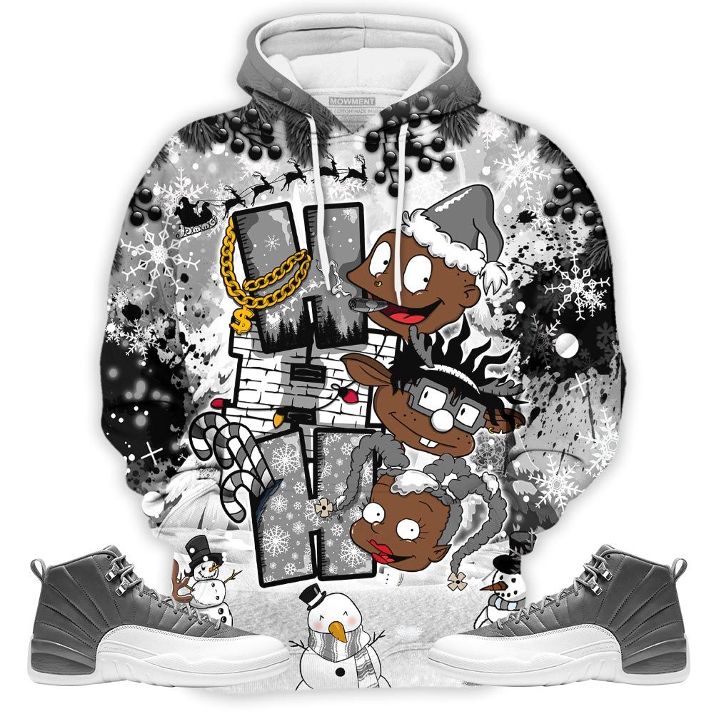 Hohoho Rugrats Christmas Sneaker Shirt Match Retro Stealth 12S, Jordan 12 Retro Stealth Hoodie Sweatshirt Tee All Over Print MKO Shirt Hohoho Rugrats Christmas Sneaker Shirt Match Retro Stealth 12S, Jordan 12 Retro Stealth Hoodie Sweatshirt Tee All Over Print MKO Shirt