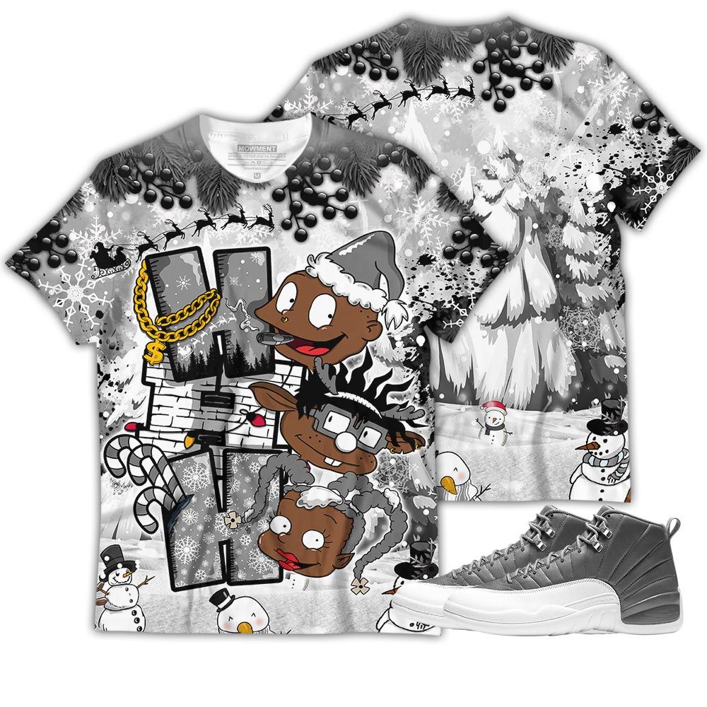 Hohoho Rugrats Christmas Sneaker Shirt Match Retro Stealth 12S, Jordan 12 Retro Stealth Hoodie Sweatshirt Tee All Over Print MKO Shirt Hohoho Rugrats Christmas Sneaker Shirt Match Retro Stealth 12S, Jordan 12 Retro Stealth Hoodie Sweatshirt Tee All Over Print MKO Shirt