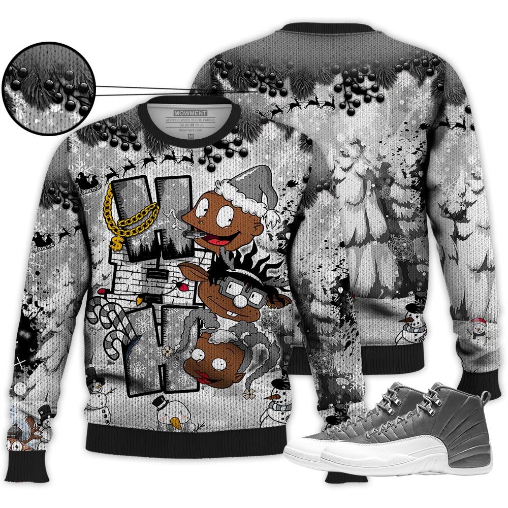 Hohoho Rugrats Christmas Sneaker Shirt Match Retro Stealth 12S, Jordan 12 Retro Stealth Hoodie Sweatshirt Tee All Over Print MKO Shirt Hohoho Rugrats Christmas Sneaker Shirt Match Retro Stealth 12S, Jordan 12 Retro Stealth Hoodie Sweatshirt Tee All Over Print MKO Shirt