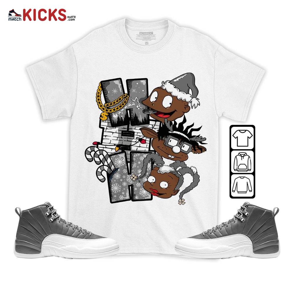 HoHoHo Rugrats Christmas Sneaker Shirt Match Retro Stealth 12s, Jordan 12 Retro Stealth MKO T-Shirt