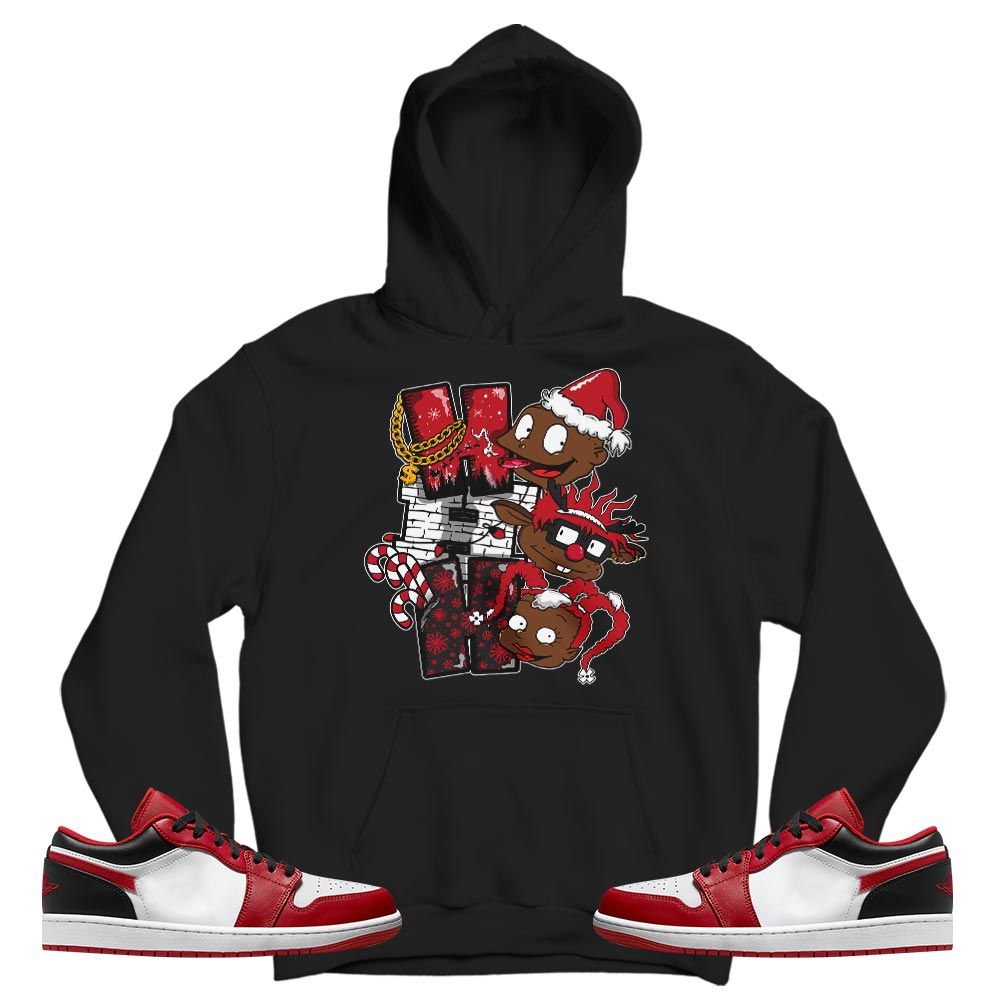 HoHoHo Rugrats Christmas Sneaker Shirt Match Reverse Black Toe 1s, Jordan 1 Low Reverse Black Toe MKO T-Shirt