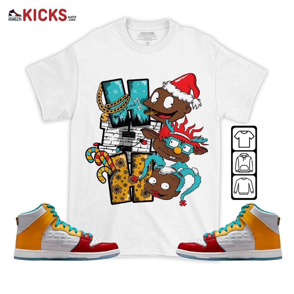 HoHoHo Rugrats Christmas Sneaker Shirt Match SB Dunk FroSkate, SB Dunk High All Love No Hate MKO T-Shirt HoHoHo Rugrats Christmas Sneaker Shirt Match SB Dunk FroSkate, SB Dunk High All Love No Hate MKO T-Shirt