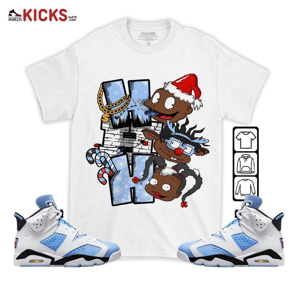 HoHoHo Rugrats Christmas Sneaker Shirt Match University Blue 6s, Jordan 6 University Blue MKO T-Shirt HoHoHo Rugrats Christmas Sneaker Shirt Match University Blue 6s, Jordan 6 University Blue MKO T-Shirt