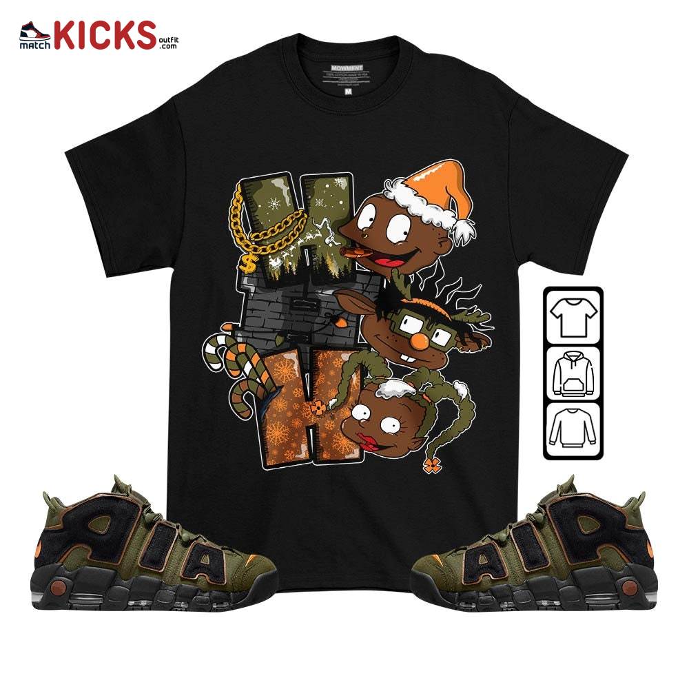 HoHoHo Rugrats Christmas Sneaker Shirt Match Uptempo Cargo Khaki, Air More Uptempo Cargo Khaki MKO T-Shirt HoHoHo Rugrats Christmas Sneaker Shirt Match Uptempo Cargo Khaki, Air More Uptempo Cargo Khaki MKO T-Shirt