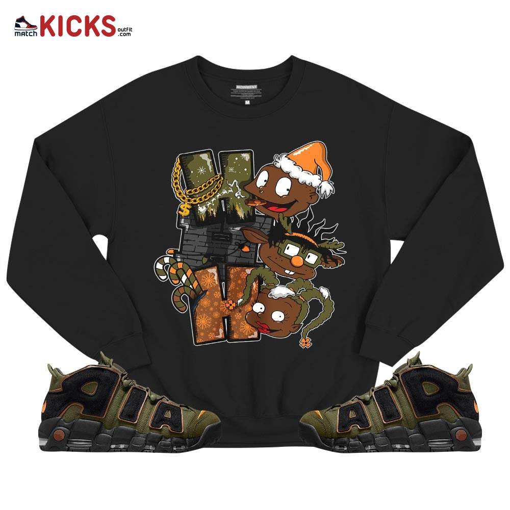 HoHoHo Rugrats Christmas Sneaker Shirt Match Uptempo Cargo Khaki, Air More Uptempo Cargo Khaki MKO T-Shirt HoHoHo Rugrats Christmas Sneaker Shirt Match Uptempo Cargo Khaki, Air More Uptempo Cargo Khaki MKO T-Shirt