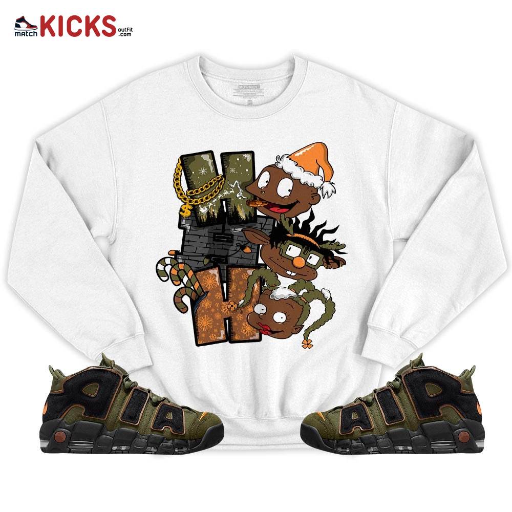 HoHoHo Rugrats Christmas Sneaker Shirt Match Uptempo Cargo Khaki, Air More Uptempo Cargo Khaki MKO T-Shirt HoHoHo Rugrats Christmas Sneaker Shirt Match Uptempo Cargo Khaki, Air More Uptempo Cargo Khaki MKO T-Shirt