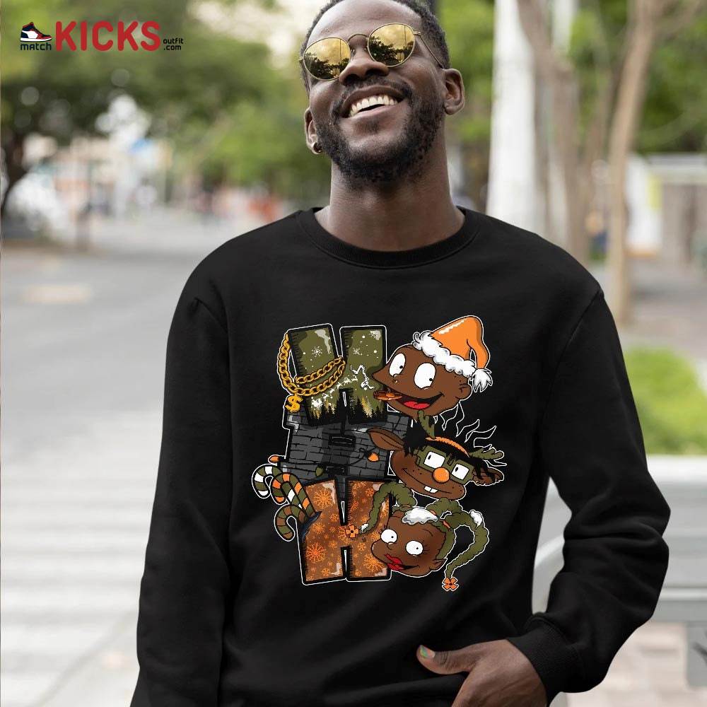HoHoHo Rugrats Christmas Sneaker Shirt Match Uptempo Cargo Khaki, Air More Uptempo Cargo Khaki MKO T-Shirt HoHoHo Rugrats Christmas Sneaker Shirt Match Uptempo Cargo Khaki, Air More Uptempo Cargo Khaki MKO T-Shirt