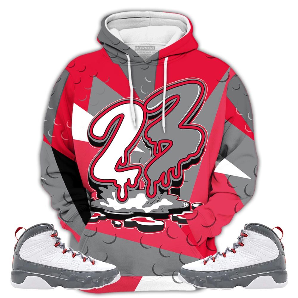 Homie 23 Dripping Sneaker Shirt Match Fire Red 9S, Jordan 9 Retro Fire Red Hoodie Sweatshirt Tee All Over Print MKO Shirt