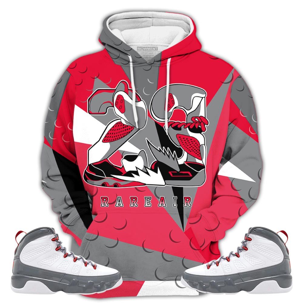 Homie 23 Rare Air Sneaker Shirt Match Fire Red 9S, Jordan 9 Retro Fire Red Hoodie Sweatshirt Tee All Over Print MKO Shirt