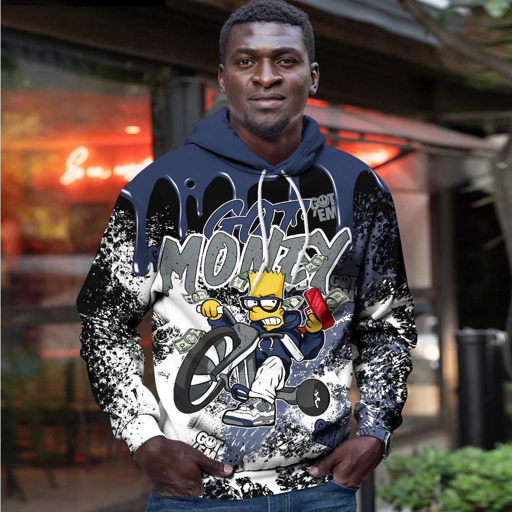 Homie Bart Got Money Sneaker Shirt Match Midnight Navy 4S, Jordan 4 Retro Midnight Navy Hoodie Sweatshirt Tee All Over Print MKO Shirt Homie Bart Got Money Sneaker Shirt Match Midnight Navy 4S, Jordan 4 Retro Midnight Navy Hoodie Sweatshirt Tee All Over Print MKO Shirt