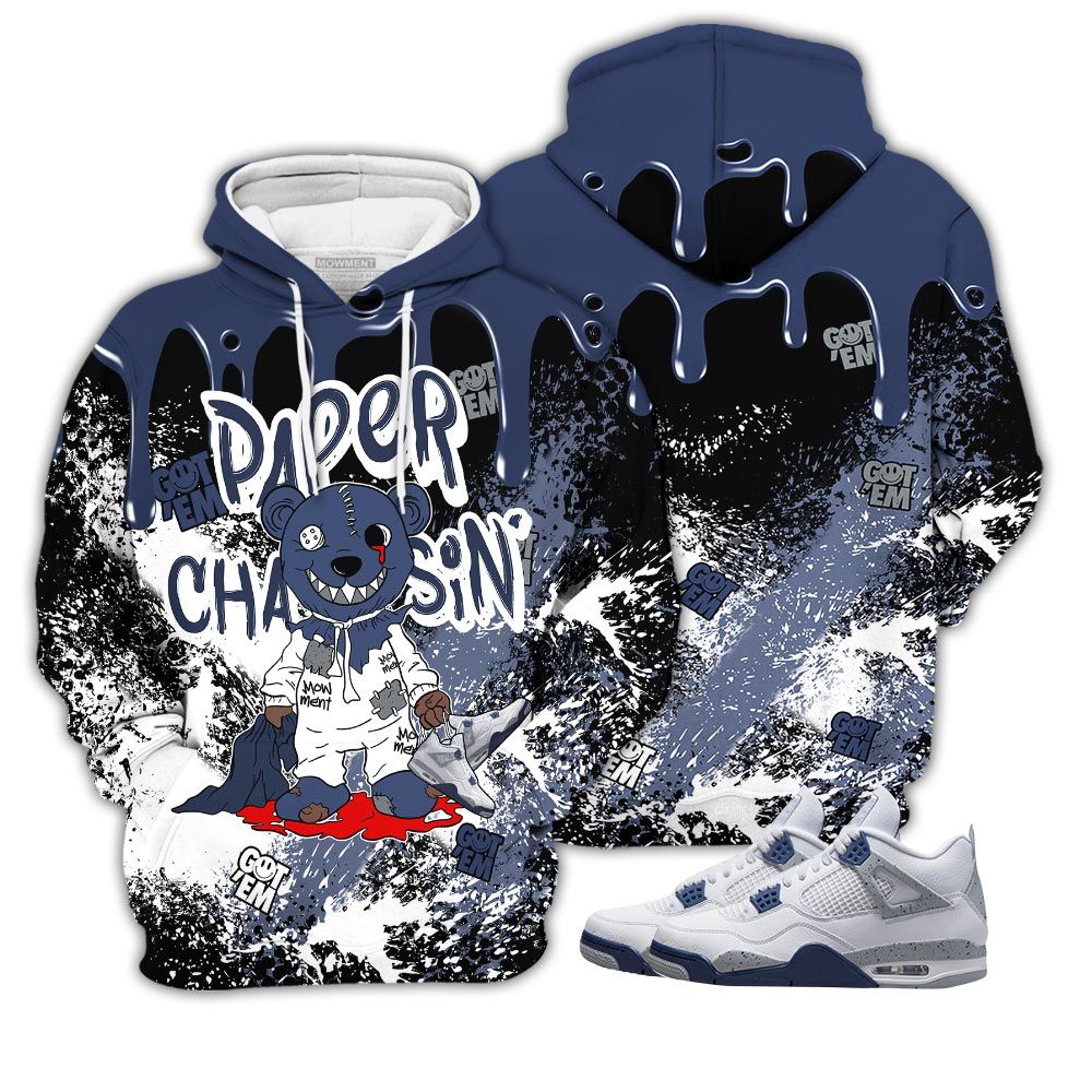 Homie Bear Paper Chasin Sneaker Shirt Match Midnight Navy 4S, Jordan 4 Retro Midnight Navy Hoodie Sweatshirt Tee All Over Print MKO Shirt Homie Bear Paper Chasin Sneaker Shirt Match Midnight Navy 4S, Jordan 4 Retro Midnight Navy Hoodie Sweatshirt Tee All Over Print MKO Shirt