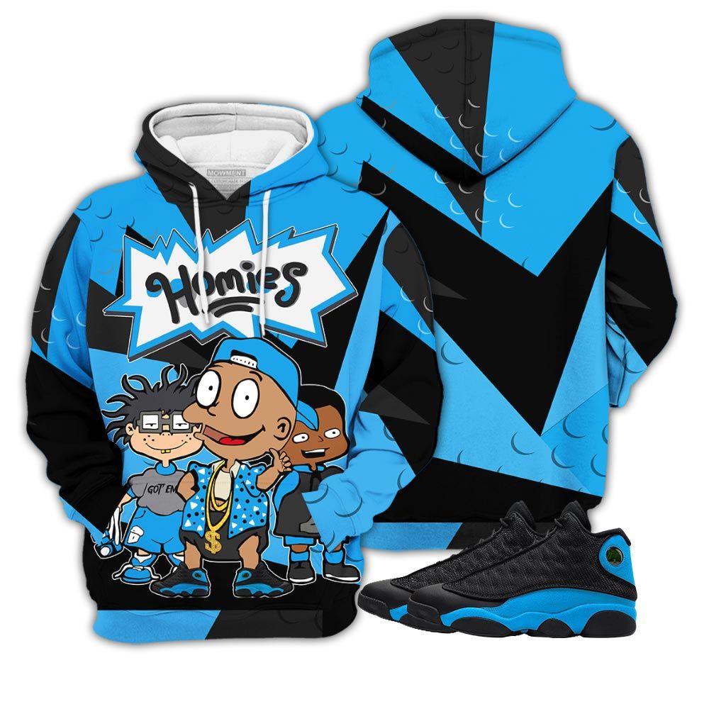 Homie Cartoon 90S Homies Sneaker Shirt Match Black University Blue 13S, Jordan 13 Black University Blue 2022 Hoodie Sweatshirt Tee All Over Print MKO Shirt Homie Cartoon 90S Homies Sneaker Shirt Match Black University Blue 13S, Jordan 13 Black University Blue 2022 Hoodie Sweatshirt Tee All Over Print MKO Shirt