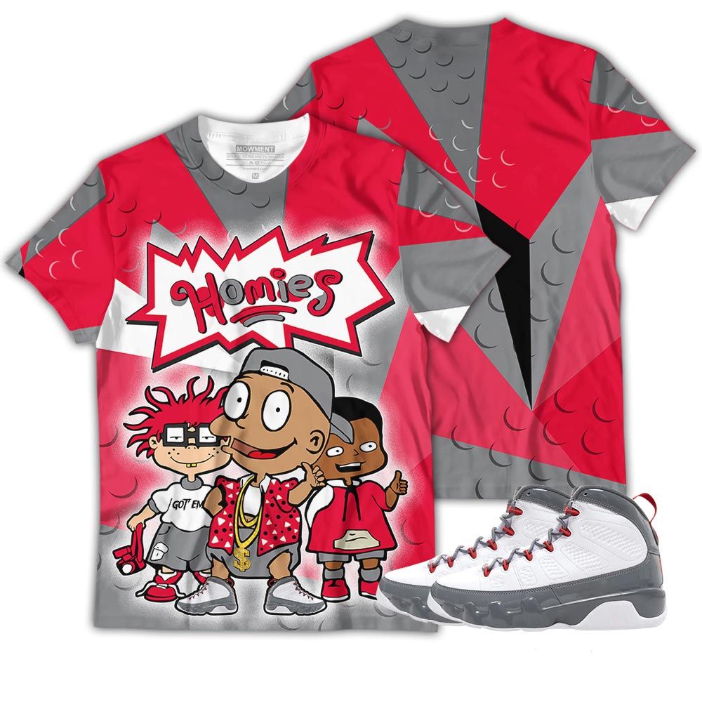 Homie Cartoon 90S Homies Sneaker Shirt Match Fire Red 9S, Jordan 9 Retro Fire Red Hoodie Sweatshirt Tee All Over Print MKO Shirt Homie Cartoon 90S Homies Sneaker Shirt Match Fire Red 9S, Jordan 9 Retro Fire Red Hoodie Sweatshirt Tee All Over Print MKO Shirt
