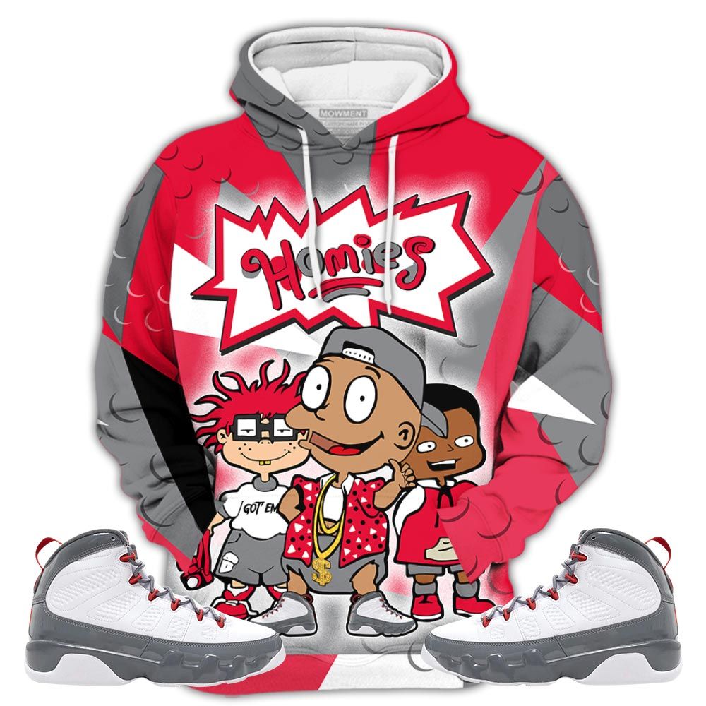 Homie Cartoon 90S Homies Sneaker Shirt Match Fire Red 9S, Jordan 9 Retro Fire Red Hoodie Sweatshirt Tee All Over Print MKO Shirt Homie Cartoon 90S Homies Sneaker Shirt Match Fire Red 9S, Jordan 9 Retro Fire Red Hoodie Sweatshirt Tee All Over Print MKO Shirt