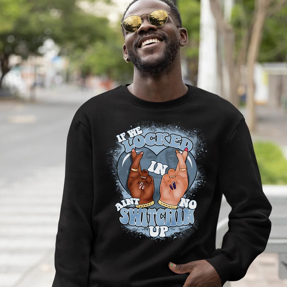 Homie If We Locked In Sneaker Shirt Match Mid Ice Blue 1s, Jordan 1 Mid Ice Blue MKO T-Shirt Homie If We Locked In Sneaker Shirt Match Mid Ice Blue 1s, Jordan 1 Mid Ice Blue MKO T-Shirt