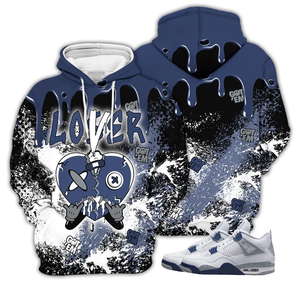 Homie Loser Lover Heart Dripping Sneaker Shirt Match Midnight Navy 4S, Jordan 4 Retro Midnight Navy Hoodie Sweatshirt Tee All Over Print MKO Shirt Homie Loser Lover Heart Dripping Sneaker Shirt Match Midnight Navy 4S, Jordan 4 Retro Midnight Navy Hoodie Sweatshirt Tee All Over Print MKO Shirt