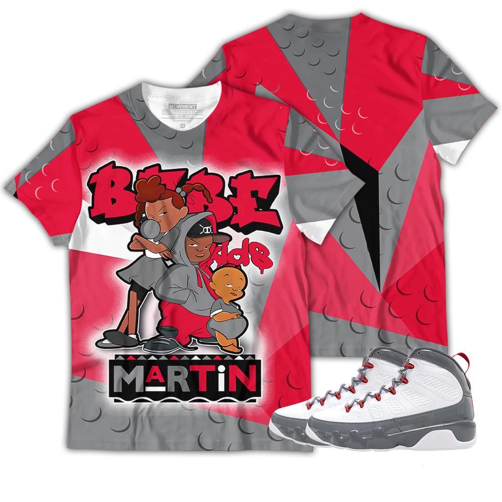Homie Martin Babes Kids 90S Sneaker Shirt Match Grey Fire Red 9S, Jordan 9 Retro Fire Red Hoodie Sweatshirt Tee All Over Print MKO Shirt Homie Martin Babes Kids 90S Sneaker Shirt Match Grey Fire Red 9S, Jordan 9 Retro Fire Red Hoodie Sweatshirt Tee All Over Print MKO Shirt