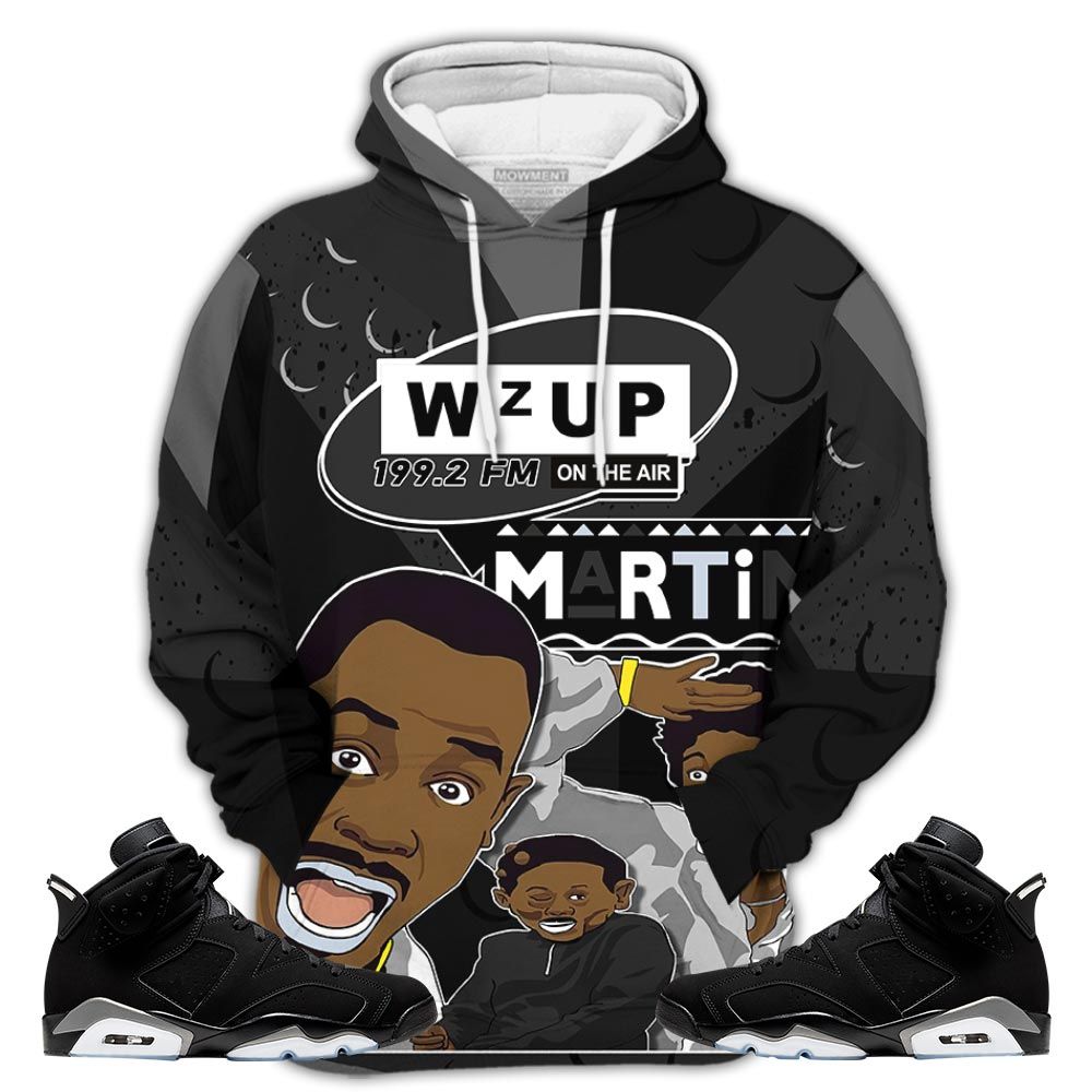 Homie Martin Tv 90S Melanin Sneaker Shirt Match Retro Metallic Silver 6S, Jordan 6 Black Chrome Hoodie Sweatshirt Tee All Over Print MKO Shirt Homie Martin Tv 90S Melanin Sneaker Shirt Match Retro Metallic Silver 6S, Jordan 6 Black Chrome Hoodie Sweatshirt Tee All Over Print MKO Shirt