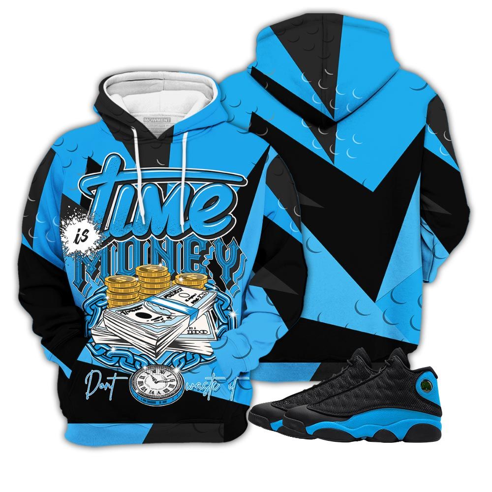 Homie Time Is Money Sneaker Shirt Match Black University Blue 13S, Jordan 13 Black University Blue 2022 Hoodie Sweatshirt Tee All Over Print MKO Shirt Homie Time Is Money Sneaker Shirt Match Black University Blue 13S, Jordan 13 Black University Blue 2022 Hoodie Sweatshirt Tee All Over Print MKO Shirt
