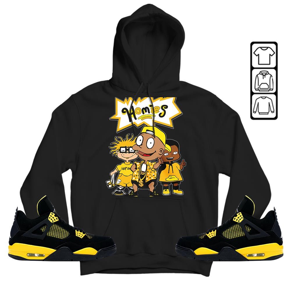 Homies Kids Sneaker Shirt Match 2023 Thunder 4s, Jordan Retro 4 Thunder MKO Sweatshirt Homies Kids Sneaker Shirt Match 2023 Thunder 4s, Jordan Retro 4 Thunder MKO Sweatshirt
