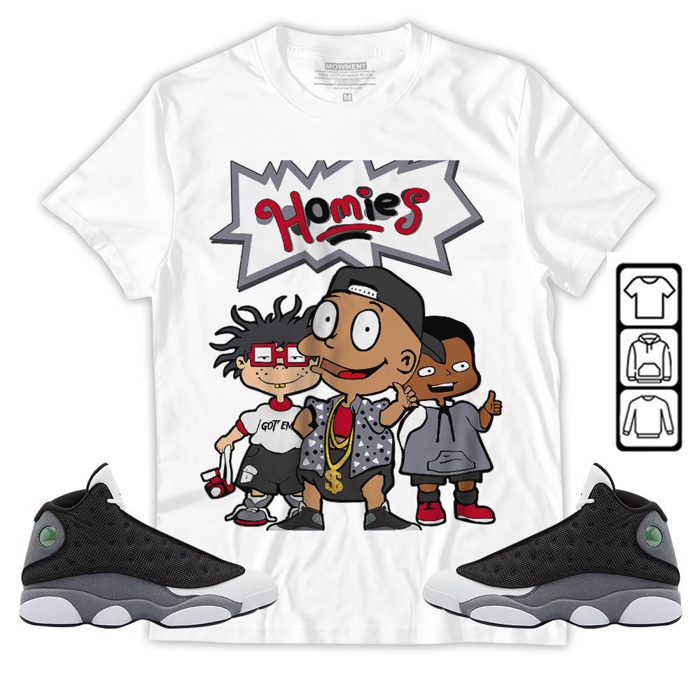 Homies Kids Sneaker Shirt Match Black Flint 13s, Jordan Retro 13 Black Flint MKO Sweatshirt