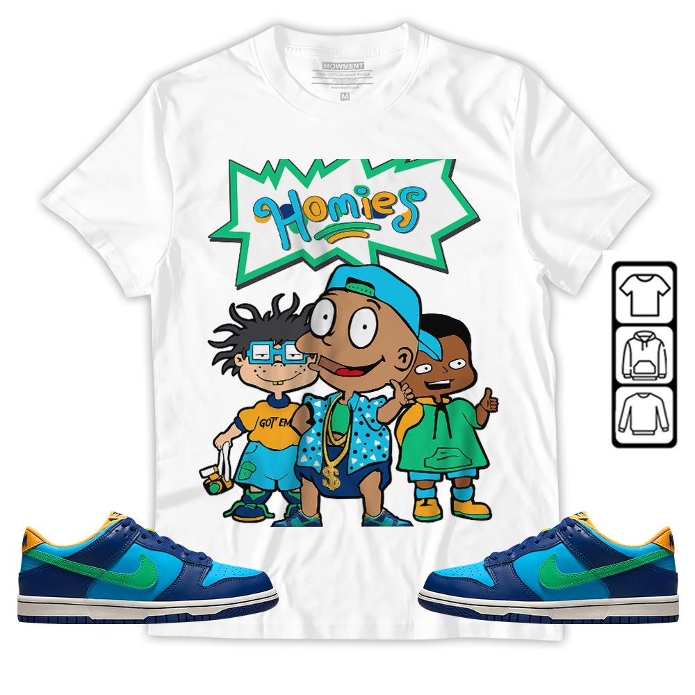 Homies Kids Sneaker Shirt Match Dunk Low GS Kyrie, Dunk Low GS Electric Algae MKO Hoodie