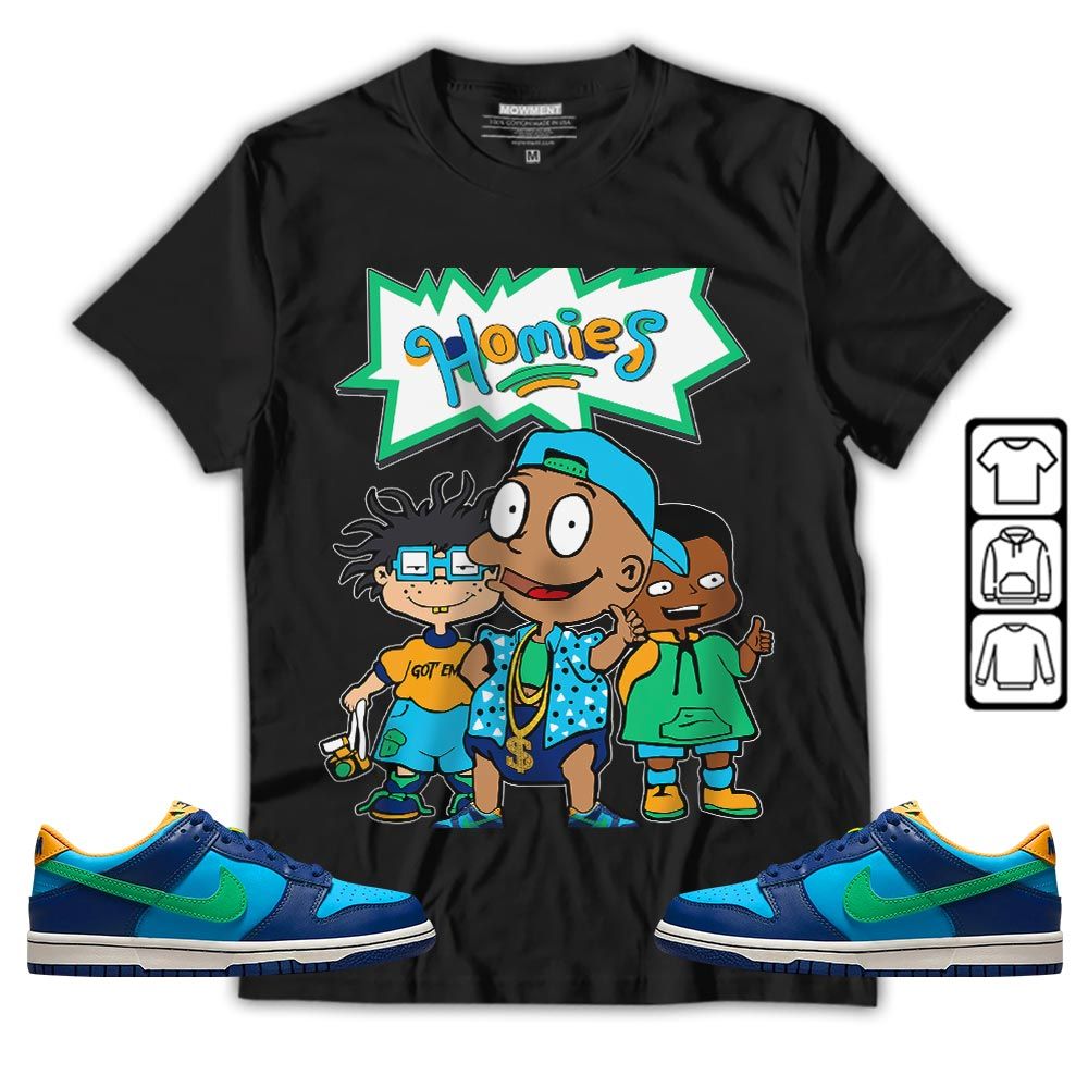 Homies Kids Sneaker Shirt Match Dunk Low GS Kyrie, Dunk Low GS Electric Algae MKO T-Shirt Homies Kids Sneaker Shirt Match Dunk Low GS Kyrie, Dunk Low GS Electric Algae MKO T-Shirt