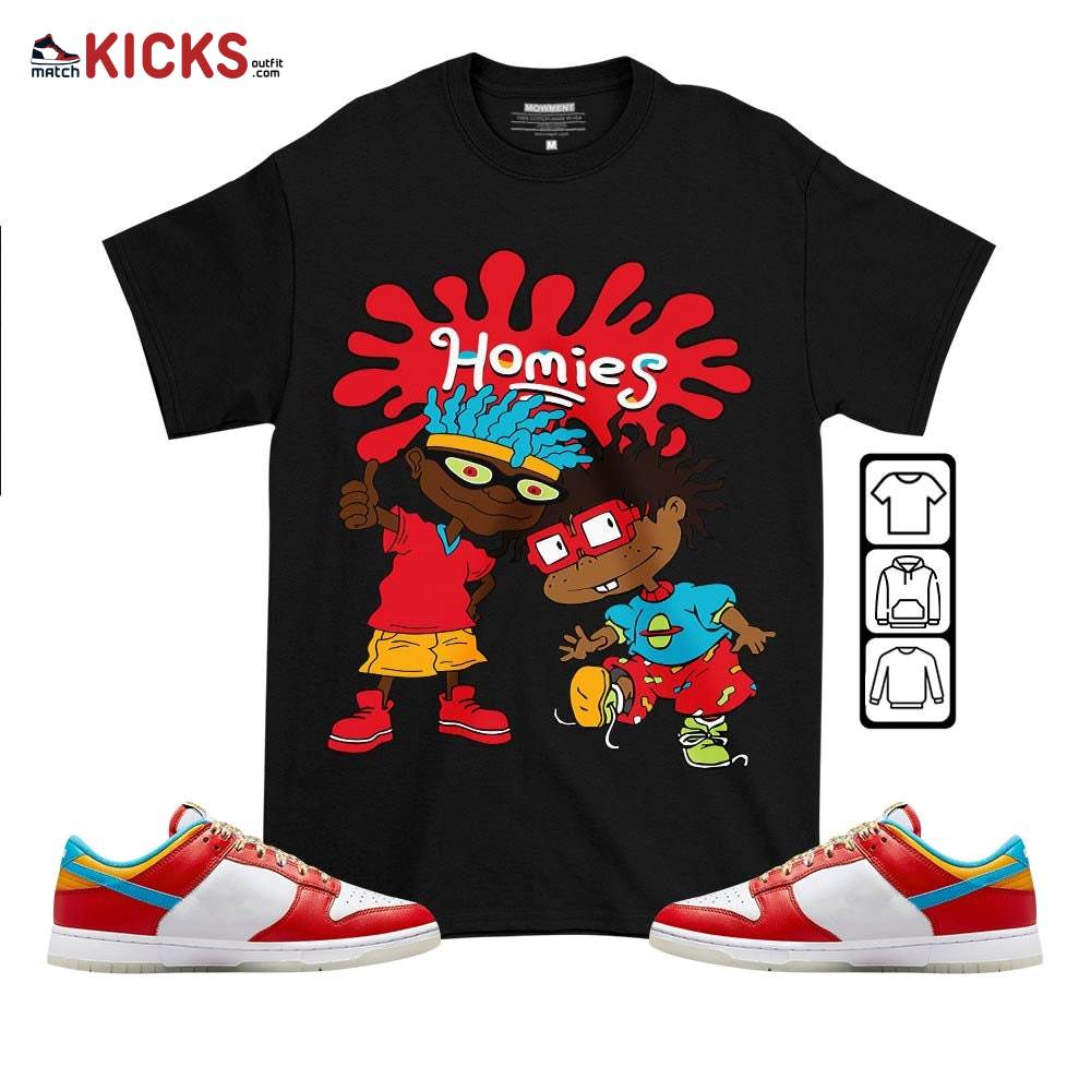 Homies Rugrats Melanin Sneaker Shirt Match Fruity Pebbles Dunk Low, Dunk Low Fruity Pebbles MKO T-Shirt