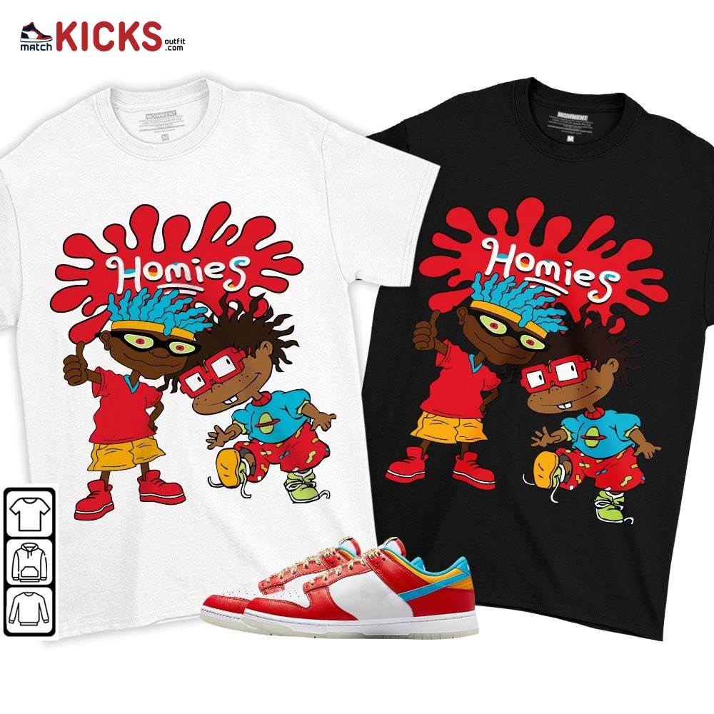 Homies Rugrats Melanin Sneaker Shirt Match Fruity Pebbles Dunk Low, Dunk Low Fruity Pebbles MKO T-Shirt Homies Rugrats Melanin Sneaker Shirt Match Fruity Pebbles Dunk Low, Dunk Low Fruity Pebbles MKO T-Shirt