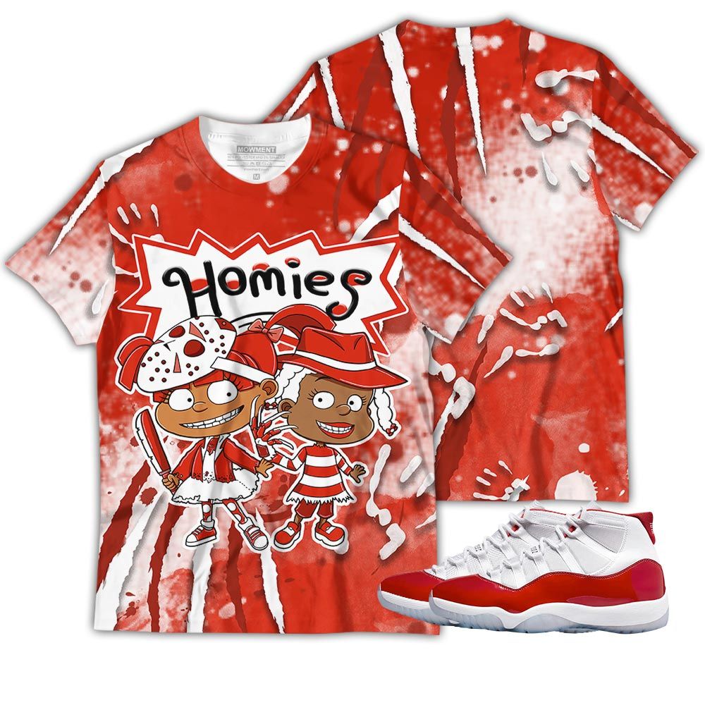 Homies Rugrats Sneaker Shirt Match 11 Varsity Red, Jordan 11 Retro Cherry Hoodie Sweatshirt Tee All Over Print MKO Shirt Homies Rugrats Sneaker Shirt Match 11 Varsity Red, Jordan 11 Retro Cherry Hoodie Sweatshirt Tee All Over Print MKO Shirt